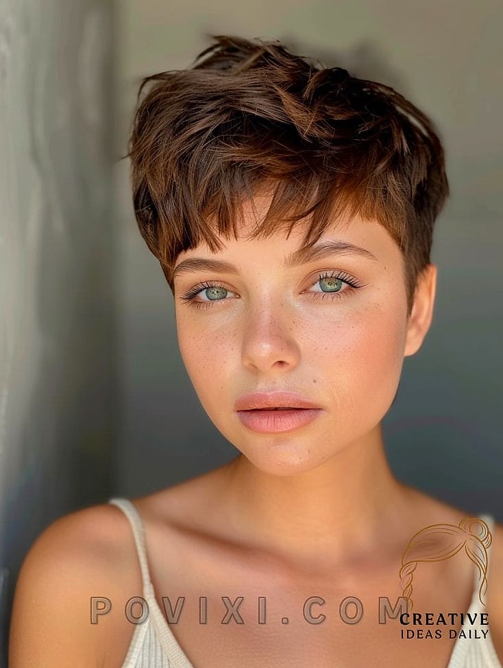 Textured Pixie with Bangs