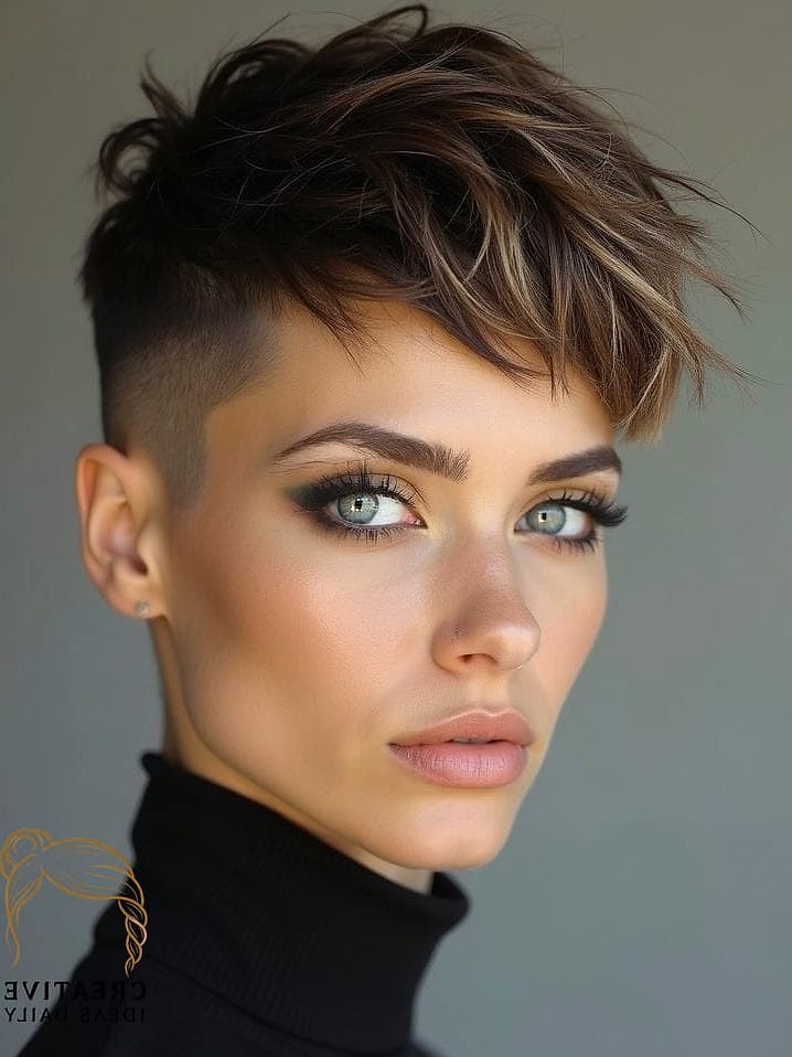 Textured Pixie with Long Fringe