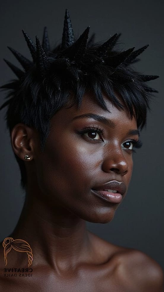 Textured Spikes with Shaved Sides