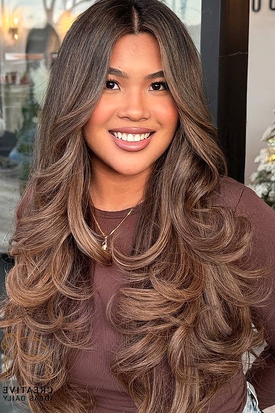 Thick Long Haircut With Soft Waves