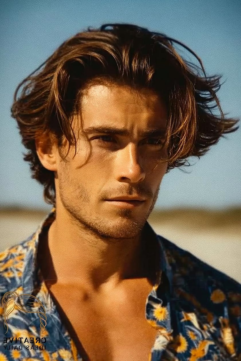 27 Long Hair Men Style Ideas That Every Stylist Needs to See 8 Tousled Beach Waves
