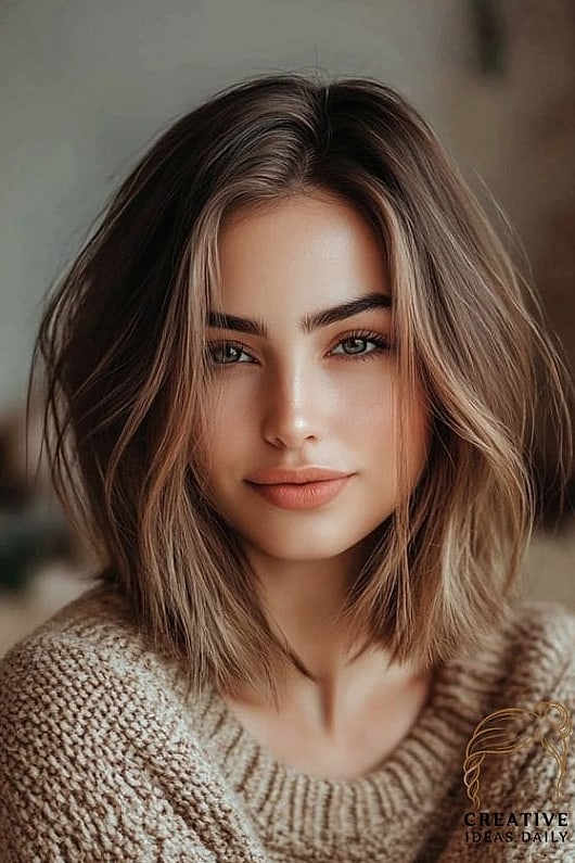 27 Medium Length Hair Ideas Every Woman Needs to See 11 Tousled Lob With Undone Texture