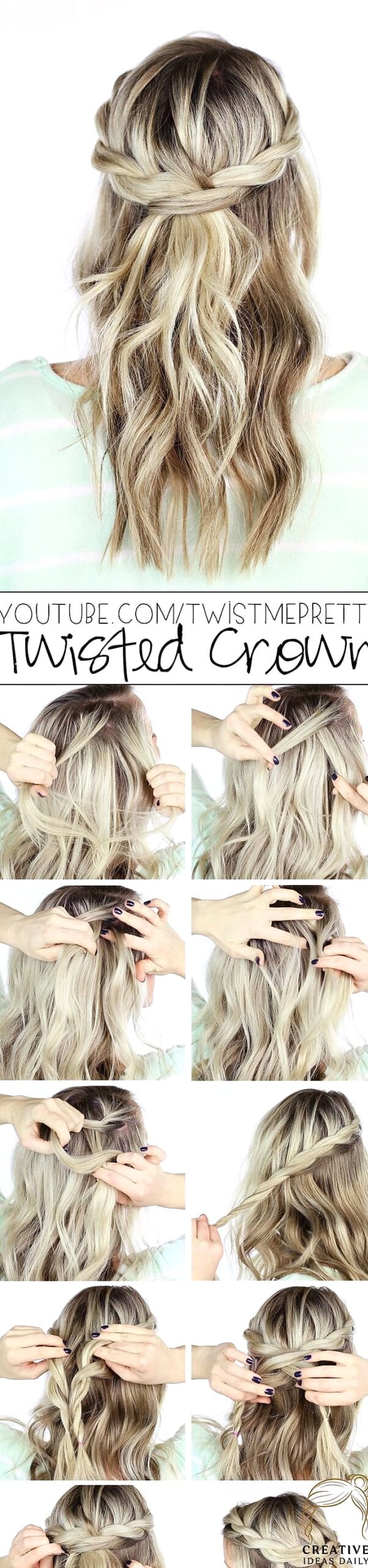 The Twisted Half-Up Bob Updo