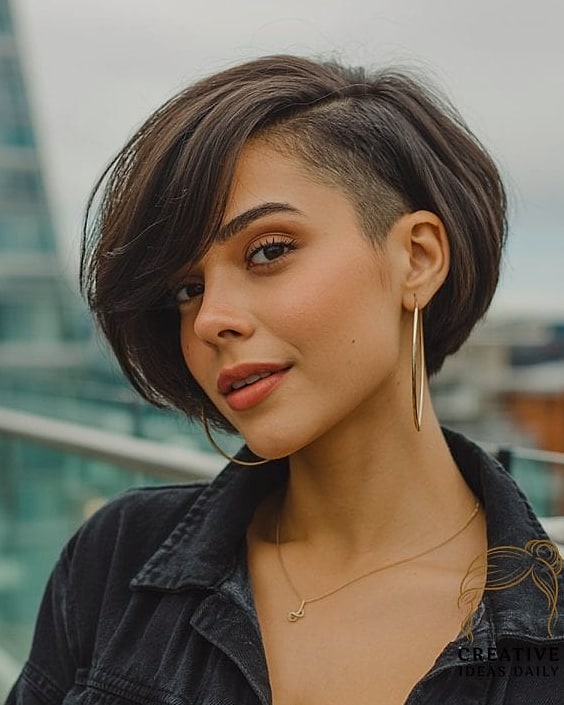 Undercut Bob with Shaved Sides