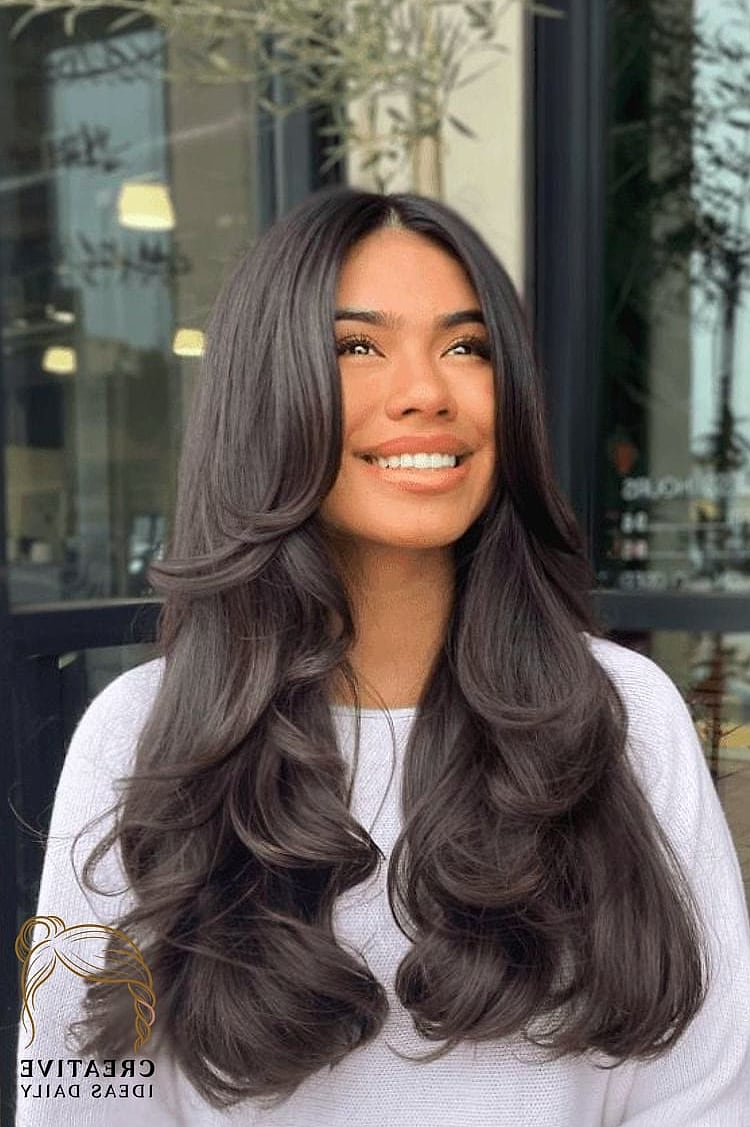 Voluminous Blowout With Face-Framing Layers
