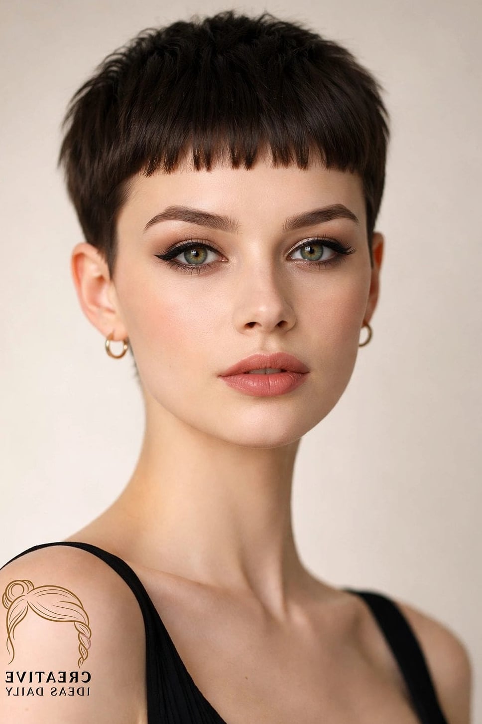 Voluminous Crop with Bangs