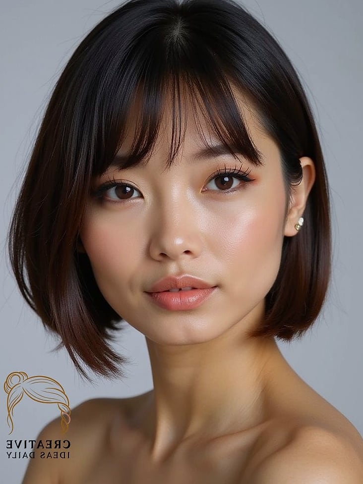 21 Asian Short Hair Ideas That Are Trending Right Now 17 Voluminous Crown Bob
