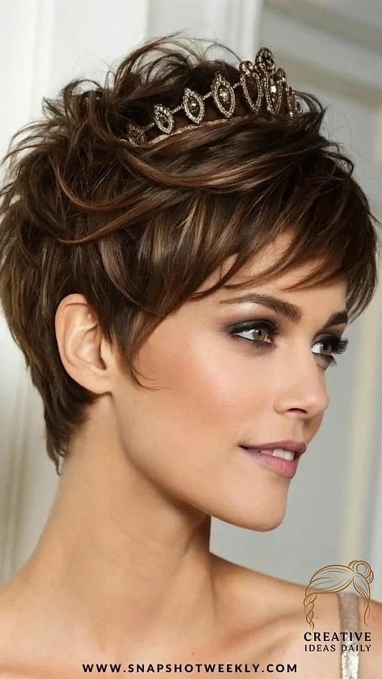 Voluminous Crown Pixie