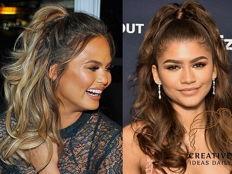 22 Easy Hairstyles For Long Hair Ideas That Will Transform Your Look 16 Voluminous Half-Up Ponytail