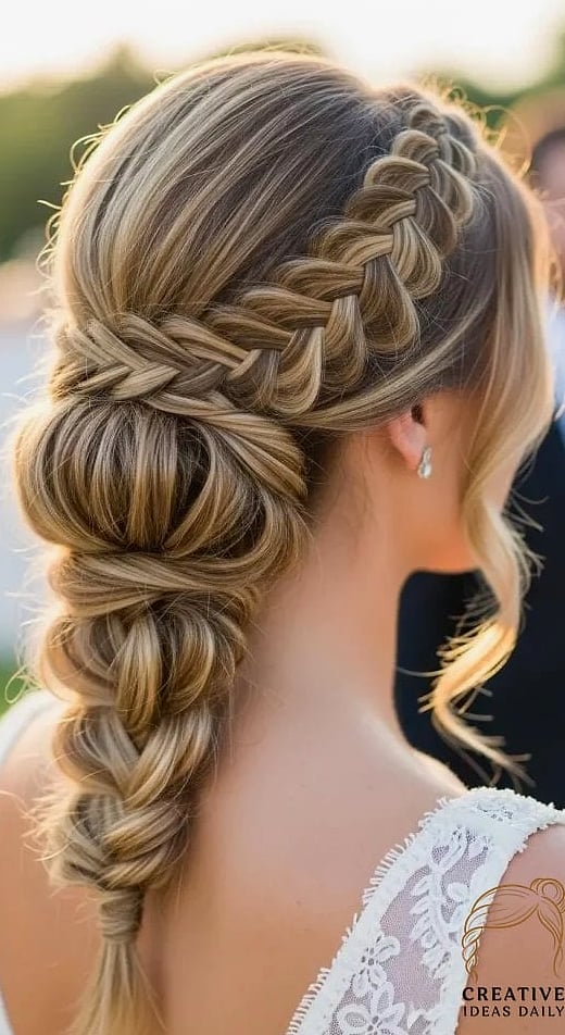 Waterfall Braid Updo