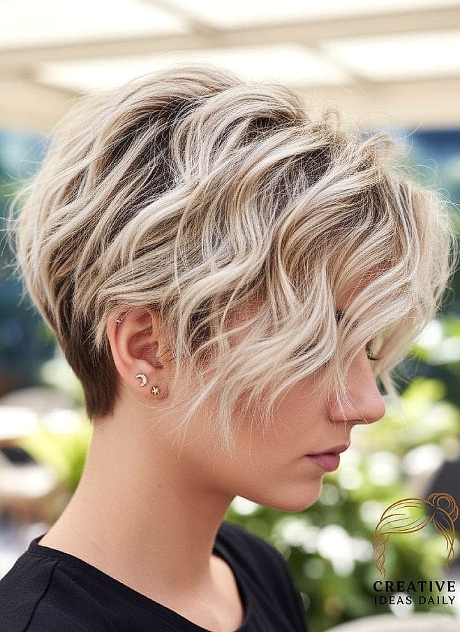 Wavy Blonde Pixie Bob
