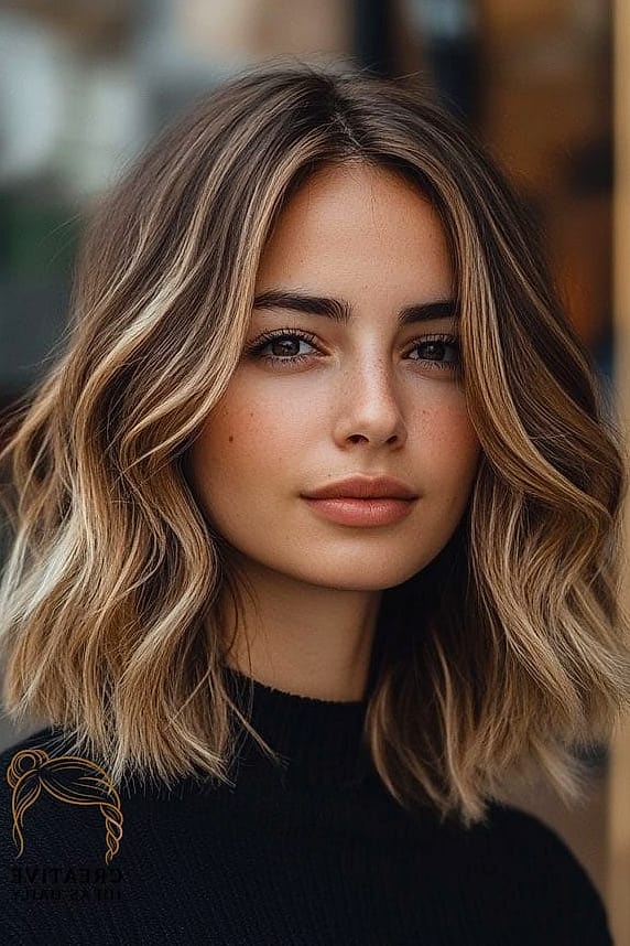 Wavy Lob with Highlights