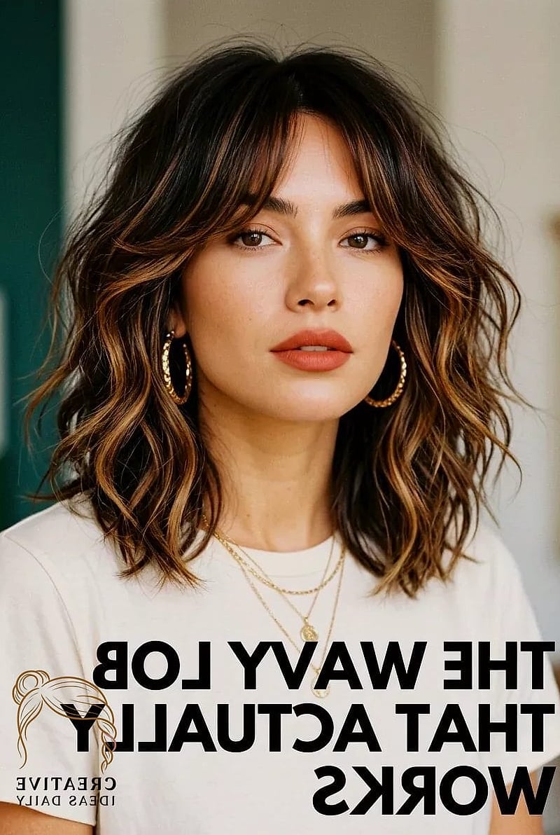 Wavy Lob with Face-Framing Layers