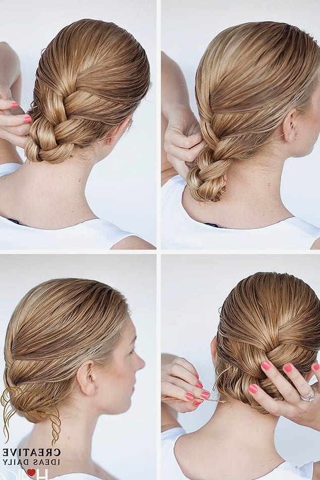 The Wet-Look Slick Updo