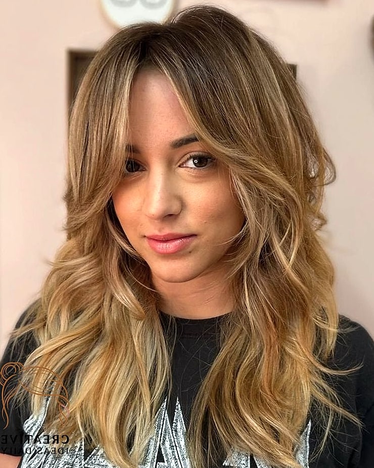 Wispy Layers with Side-Swept Bangs